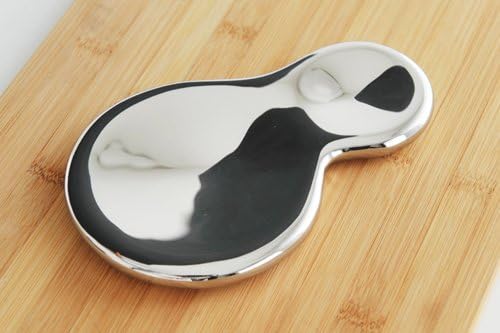 Alessi "T-1000" Spoon Rest in 18/10 Stainless Steel Mirror Polished, Silver
