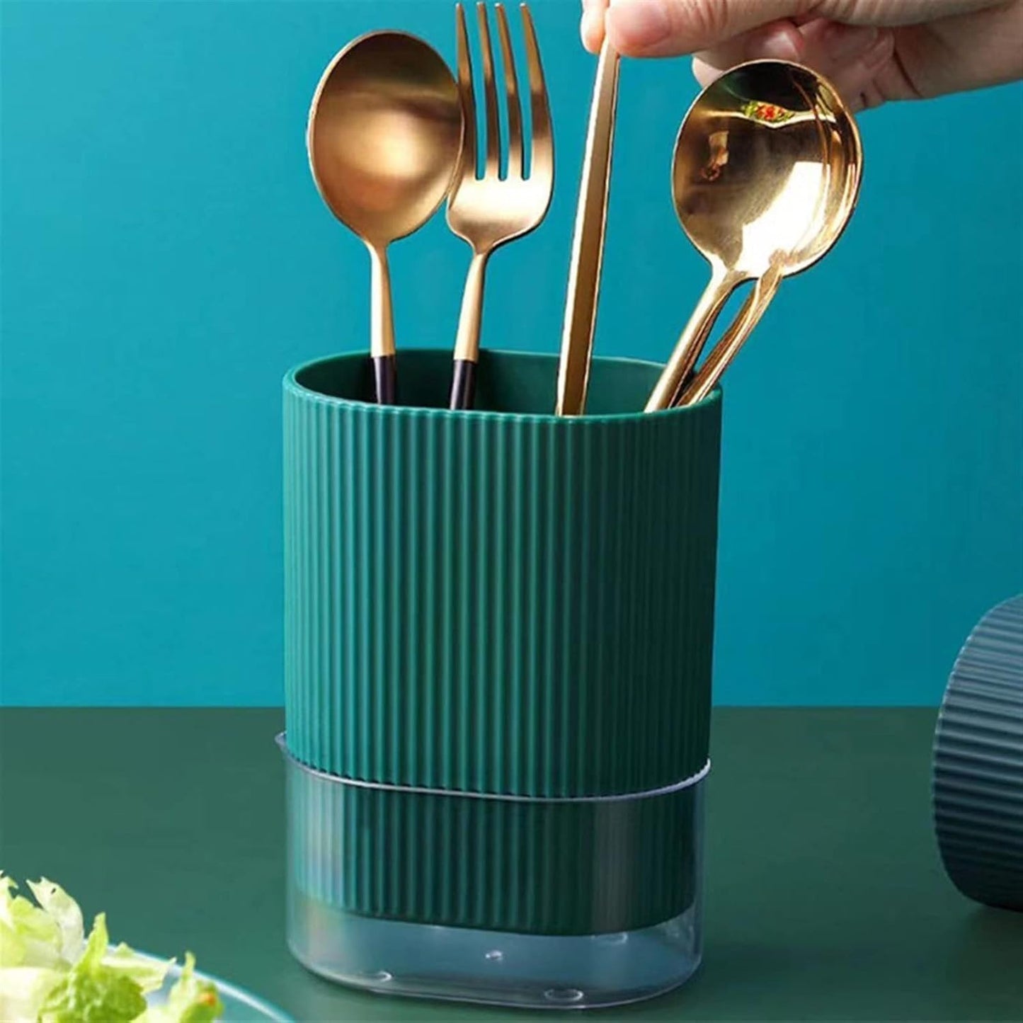 Utensil Caddy Chopsticks Tube, Chopsticks Basket, Spoon, Storage Box, Tableware, Kitchen, Drainage Household Chopsticks, cage Barrel Pen Holder Racks