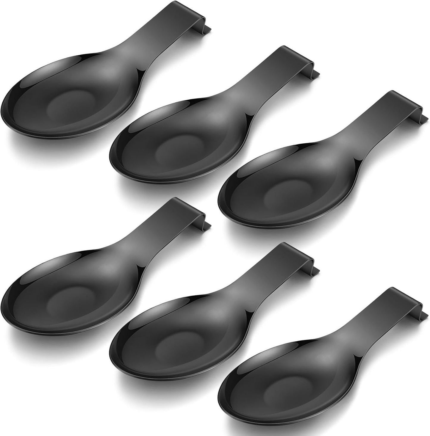 Nuanchu Stainless Steel Spoon Rest Spatula Ladle Holder Spoon for Stove Top Heavy Duty Spatula Holder for Countertop Dishwasher Safe Utensil Rest for Kitchen, 3.8 x 9.6"(Gold)